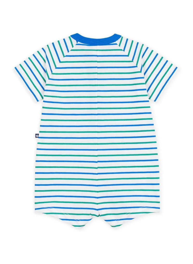 بيتي باتو Babies' short stripy cotton playsuit